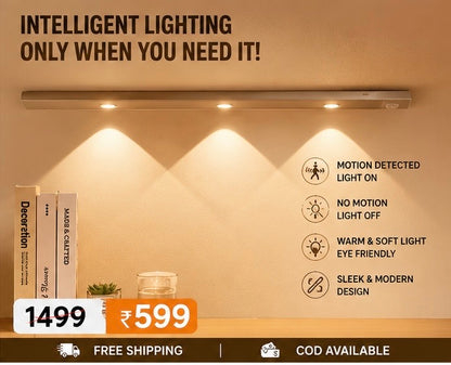 Motion Sensor LED Light Bar – USB Rechargeable Wireless Magnetic Night Light