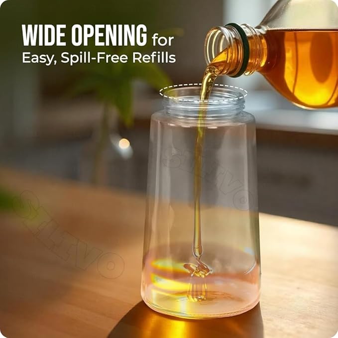 Oil Sprayer And Dispenser Bottle for Kitchen,2 in 1 Olive Oil Mist Sprayer and Oil Dispenser for Cooking,BBQ, Air Fryer, Salad, Frying, Baking(multicolor)