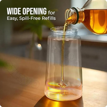 Oil Sprayer And Dispenser Bottle for Kitchen,2 in 1 Olive Oil Mist Sprayer and Oil Dispenser for Cooking,BBQ, Air Fryer, Salad, Frying, Baking(multicolor)