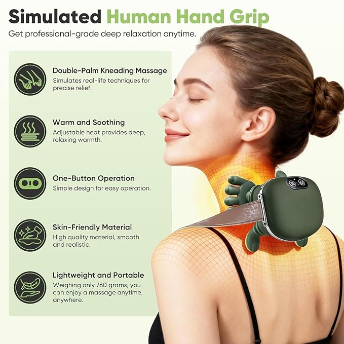 Shoulder Massager,Heat for Pain Relief, Muscle Relaxation & Stress Reduction