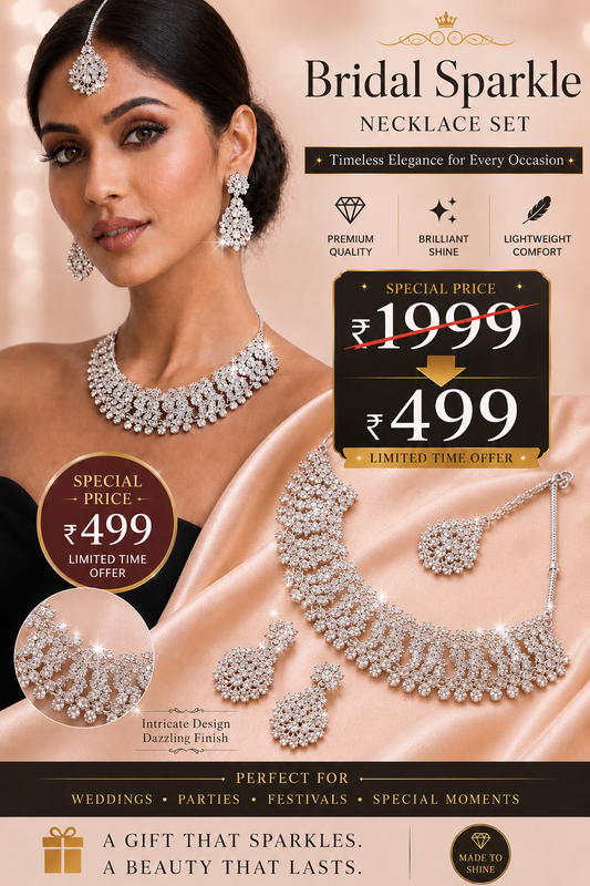 Rhodium Plated Jewellery Set White Austrian Diamond